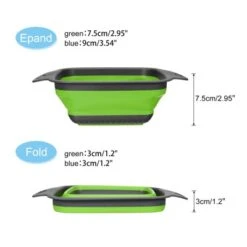 Unique Bargains Collapsible Colander Set Silicone Square Foldable Strainer Basket -Kitchen Utensil Store GUEST 7f825f0d 2c97 4758 94c7 d7ff63548726
