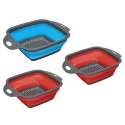 Unique Bargains Collapsible Colander Set Silicone Square Foldable Strainer Basket -Kitchen Utensil Store GUEST 808043eb 9777 489a b75a 6ea93085c723