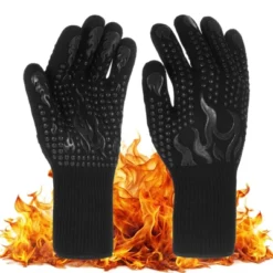 Unique Bargains Silicone Heat Resistant Fireproof Grilling Gloves 1472°F High Temp Resistance 1 Set -Kitchen Utensil Store GUEST 80a45679 365b 40db a67f 1c601cfef3d6