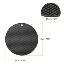 Unique Bargains Silicone Heat Resistant Non-slip Flexible Trivets 7.08" X 7.08” X 0.57" 4 Pcs