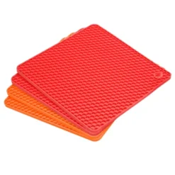 Unique Bargains Silicone Heat Resistant Multi-purpose Trivet Mat 4 Pcs -Kitchen Utensil Store GUEST 82e04651 b35e 4903 89aa 9e2a93e2bb4d