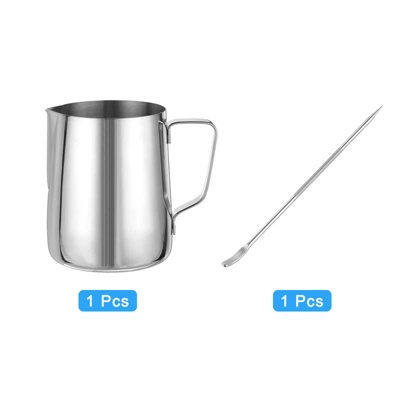 Unique Bargains Stainless Steel Coffee Maker Accessories Milk Frothing Pitcher With Latte Art Pen 2 Unique Bargains Stainless Steel Coffee Maker Accessories Milk Frothing Pitcher With Latte Art Pen - Image 2