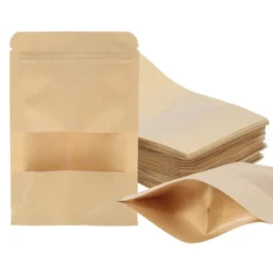 Unique Bargains Kraft Paper Zip Closure Clear Window Food Storage Containers 60 Pcs -Kitchen Utensil Store GUEST 82ef3c28 7f2d 46f5 86d0 fc479524e0a6