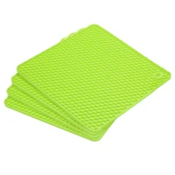 Unique Bargains Silicone Square Hot Pans Pads Heat Resistant Non-Slip Trivets 4 Pcs -Kitchen Utensil Store GUEST 82f54ca4 bcc1 459a a330 286075bea85e