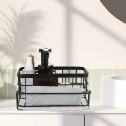 Unique Bargains Kitchen Storage Stainless Steel Sink Caddy 8.07"x5.9"x3.98" -Kitchen Utensil Store GUEST 84fe1004 3e11 4772 b0fd 388433a6c59f