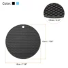Unique Bargains Silicone Heat Resistant Trivet Mats Light Blue, Black 2 Pcs