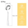 Unique Bargains Stainless Steel Dinner Tea Soup Round Spoons 6 Pcs Silver