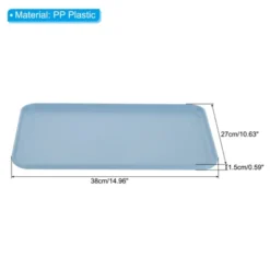 Unique Bargains PP Plastic Fast Food Rectangle Non-Slip Serving Tray 1 Pc