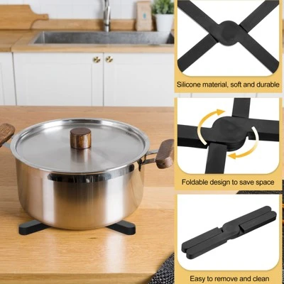 Unique Bargains Foldable Heat Resistant Non-Slip Silicone Trivet Mat For Pots Coasters 2 Unique Bargains Foldable Heat Resistant Non-Slip Silicone Trivet Mat For Pots Coasters - Image 2