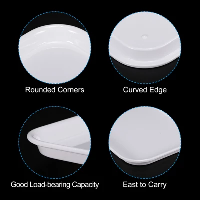 Unique Bargains Plastic Rectangle Reusable Fast Food Dining Areas Serving Trays 2 Unique Bargains Plastic Rectangle Reusable Fast Food Dining Areas Serving Trays - Image 2