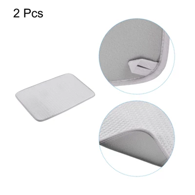 Unique Bargains Ultra Absorbent Microfiber Fast Drying Non-Slip Dish Drying Mat Grey 2 Pcs 2 Unique Bargains Ultra Absorbent Microfiber Fast Drying Non-Slip Dish Drying Mat Grey 2 Pcs - Image 2