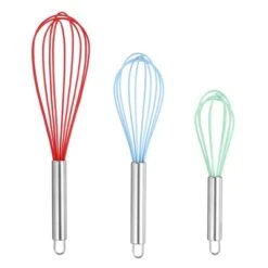 Unique Bargains Stainless Steel Silicone Non-Stick Coated Heat-Resistant Whisk 3 Pcs -Kitchen Utensil Store GUEST 87ae2d71 1f67 46a1 a081 b7348b391ce5