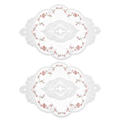 Unique Bargains Polyester Flexible Embroidery Vintage Pattern Washable Table Place Mats 2 Pcs 6 Unique Bargains Polyester Flexible Embroidery Vintage Pattern Washable Table Place Mats 2 Pcs - Image 6