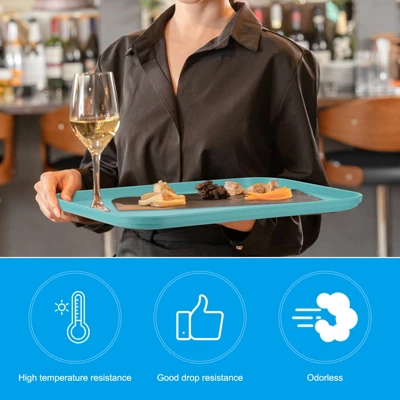 Unique Bargains PP Plastic Reusable Lightweight Durable Construction Serving Tray 12 Pcs 4 Unique Bargains PP Plastic Reusable Lightweight Durable Construction Serving Tray 12 Pcs - Image 4