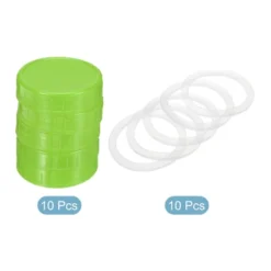 Unique Bargains Regular Mouth Plastic Mason Jar Lids With Silicone Sealing Ring 10 Pcs