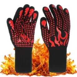 Unique Bargains Silicone Heat Resistant Fireproof Grilling Gloves 1472°F High Temp Resistance 1 Set -Kitchen Utensil Store GUEST 8a5d21f3 f21a 4a72 82fb d5669ebd7149
