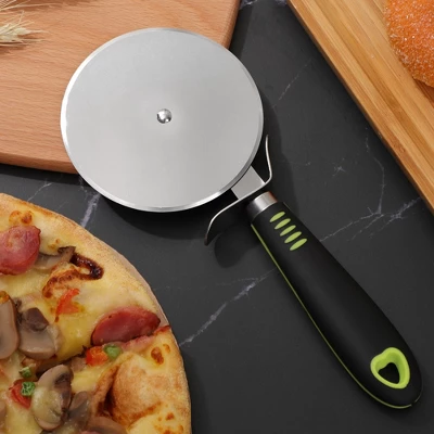 Unique Bargains Stainless Steel Pizza Cutter Wheel Slicer With Super Sharp Blade Kitchen Tools 2 Unique Bargains Stainless Steel Pizza Cutter Wheel Slicer With Super Sharp Blade Kitchen Tools - Image 2