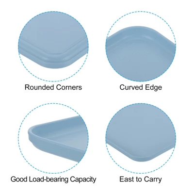 Unique Bargains PP Plastic Fast Food Rectangle Non-Slip Serving Tray 1 Pc 2 Unique Bargains PP Plastic Fast Food Rectangle Non-Slip Serving Tray 1 Pc - Image 2