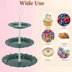 Unique Bargains 3-Layer Round Dessert Cupcake Stand With Tiered Serving Tray For Pastries Donuts And Fruits 11 Unique Bargains 3-Layer Round Dessert Cupcake Stand With Tiered Serving Tray For Pastries Donuts And Fruits -Kitchen Utensil Store GUEST 8e92d1d5 2894 4e31 bd25 fbe80839eb83