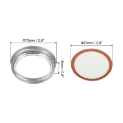 Unique Bargains Regular Mouth Iron Split-Type Leak-Proof Mason Jar Lids 6 Pcs