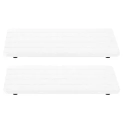 Unique Bargains Diatomite Water Absorbent Grooves Soap Dish Drying Mats 8.66" X 4.33" 2 Pcs -Kitchen Utensil Store GUEST 90150521 7690 46cf a6aa d2424c124289
