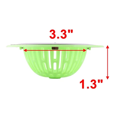 Unique Bargains Plastic Durable Soft Sink Strainer 4.5" Light Green 2 Pcs 1 Unique Bargains Plastic Durable Soft Sink Strainer 4.5" Light Green 2 Pcs