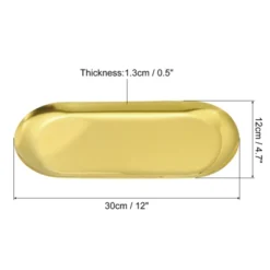 Unique Bargains Stainless Steel Mirror Polished Decorative Rust-resistant Tray