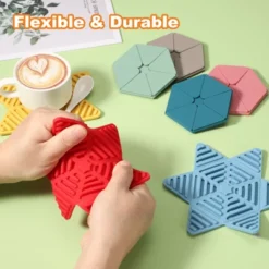 Unique Bargains Hexagon Star Heat Resistant Silicone Trivet Mat For Pots Coasters 2 Pcs -Kitchen Utensil Store GUEST 914c759d 4d16 45b2 be69 632344736569
