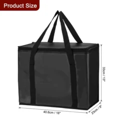 Unique Bargains Non-Woven Fabric Thermal Insulated Cool Warm Reusable Food Storage Bags 4 Pcs