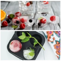 Unique Bargains Silicone DIY Drink Ball Square Maker Ice Cube Trays With Funnel 7.1" 6.5" 2 Pcs -Kitchen Utensil Store GUEST 934f929c 5bb8 45f1 9f82 586c072c5ed8