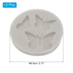 Unique Bargains Silicone Clay Template Fondant Template For Crafts Air Dry DIY Cake 3 Pcs