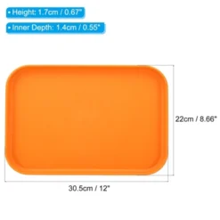 Unique Bargains PP Plastic Reusable Lightweight Serving Tray 20 Pcs