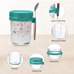 Unique Bargains Leak-Proof Durable Overnight Oats Glass Jar 6 Pcs -Kitchen Utensil Store GUEST 94be68c4 195b 4bb1 9837 9f4b2ba346f5 1