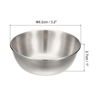 Unique Bargains Thick Stainless Steel Condiment Dishes For Kitchen Restaurant 3.2" Dia 1 Unique Bargains Thick Stainless Steel Condiment Dishes For Kitchen Restaurant 3.2" Dia