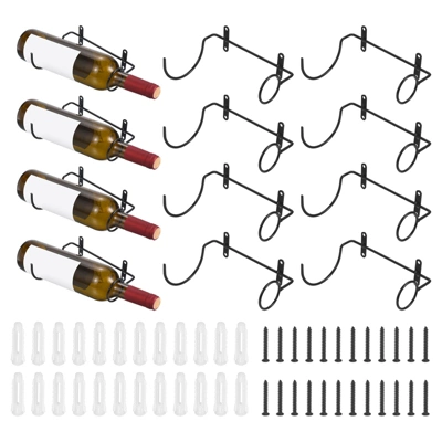 Unique Bargains Spiral Metal Wine Bottle Display Holder Wall Storage Shelf 12 Pcs 6 Unique Bargains Spiral Metal Wine Bottle Display Holder Wall Storage Shelf 12 Pcs - Image 6