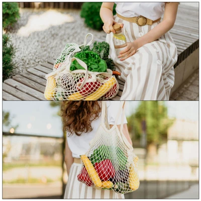 Unique Bargains Cotton Mesh Reusable Washable Grocery Bags 1 Pcs 15x13.8" 5 Unique Bargains Cotton Mesh Reusable Washable Grocery Bags 1 Pcs 15x13.8" - Image 5