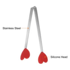 Unique Bargains Stainless Steel Silicone Tips Cooking Grilling Food Tongs 8 Pcs -Kitchen Utensil Store GUEST 953f5fdd 9da6 46ee b71d 69a505671ef1