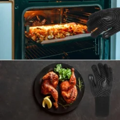 Unique Bargains Silicone Heat Resistant Grilling Gloves 1472°F High Temp Resistance 1 Set -Kitchen Utensil Store GUEST 95c37dde a409 4008 9e01 9cdba414fce7