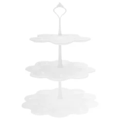 Unique Bargains 3-Layer Dessert Cupcake Stand Flower-shaped With Tiered Serving Tray For Pastries Donuts And Fruits White -Kitchen Utensil Store GUEST 95d1d9cc aee0 4f1f 954d 6cc373170c1d