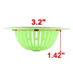 Unique Bargains Light Green Plastic Kitchen Food Sink Strainer 4.5" X 1.46" 1 Pc