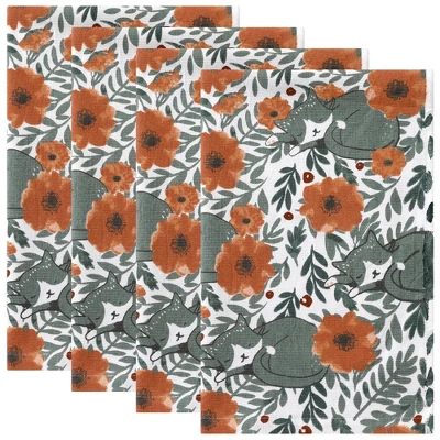 Unique Bargains Cotton Animal And Floral Printed Design Kitchen Towels 18" X28" 4 Pcs 6 Unique Bargains Cotton Animal And Floral Printed Design Kitchen Towels 18" X28" 4 Pcs - Image 6