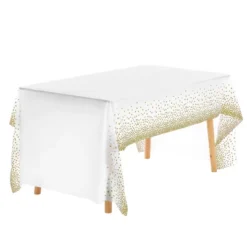 Unique Bargains Disposable Plastic Rectangle Printed Gold Domes Dining Parties Table Covers 6 Pcs -Kitchen Utensil Store GUEST 96846760 751e 4cb2 ab8c 32dbc582975c
