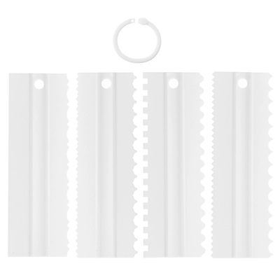 Unique Bargains Plastic Comb Lace Cake Decorating Kitchen Scrapers 4 Pcs 8 Unique Bargains Plastic Comb Lace Cake Decorating Kitchen Scrapers 4 Pcs - Image 8