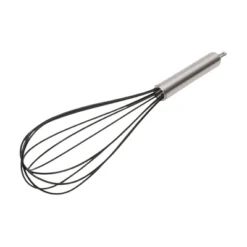 Unique Bargains 12" Black Wire Whisk Stainless Steel Silicone Black Silver Tone -Kitchen Utensil Store GUEST 9bc2b943 4a7d 498d 9eda 5f0eecda40f7