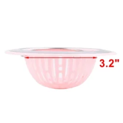 Unique Bargains Household Kitchen Plastic Round Basin Sink Residue Stopper Strainer Pink 2 Pcs