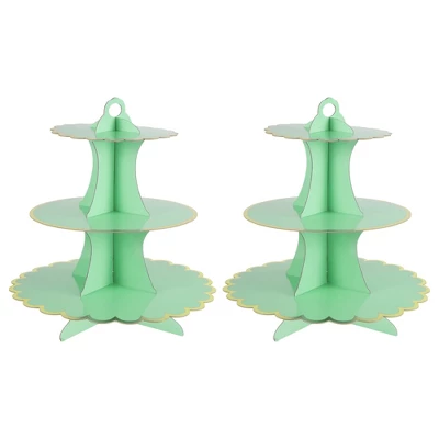 Unique Bargains 3-Tier Cardboard Cupcake Stand Tower 2 Pcs 9 Unique Bargains 3-Tier Cardboard Cupcake Stand Tower 2 Pcs - Image 9