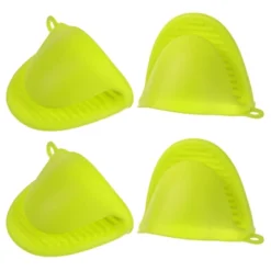 Unique Bargains Silicone Heat Resistant Anti-Slip Reusable Oven Mitts 4 Pcs -Kitchen Utensil Store GUEST 9cb3a5ad 2277 4bb7 9e48 3920970f1d16