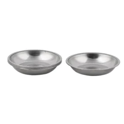 Unique Bargains Stainless Steel Round Dip Dish Silver Tone 3.1" X 0.6" 4 Pcs -Kitchen Utensil Store GUEST 9cedaffd 7af4 47b5 aef0 e6194960697c