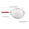 Unique Bargains Stainless Steel Mesh Strainer Long Handle Strainer For Kitchen 7.9" Dia Red 1 Pc