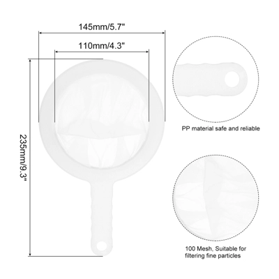 Unique Bargains Plastic Fine Nylon Mesh Coffee Juice Filter Drainer Sieve White 1 Pc 1 Unique Bargains Plastic Fine Nylon Mesh Coffee Juice Filter Drainer Sieve White 1 Pc